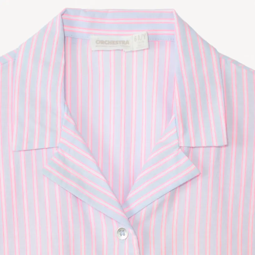Gestreepte knoopblouse meisjes