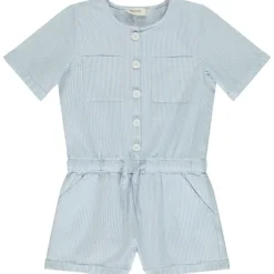 Gestreepte seersucker jumpsuit meisjes