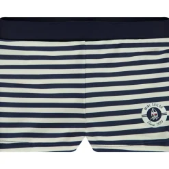 Gestreepte zwembroek met print zeilboot voor baby jongen