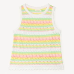 Geverfd gebreid mouwloos shirt meisjes