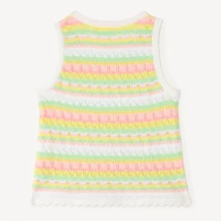 Geverfd gebreid mouwloos shirt meisjes