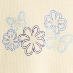 Gevoerd sweatshirt voor meisjes met geborduurde bloemen.