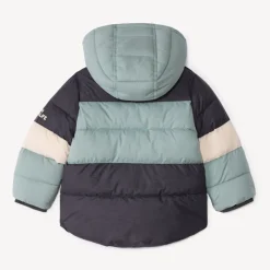 Gewatteerde donsjas met colorblock-effect voor babyjongens