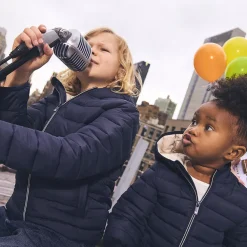 gewatteerde donsjas met kap voor babyjongens