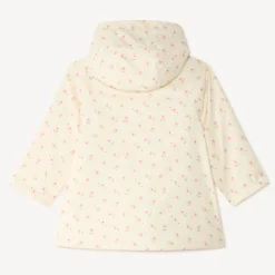 Gewatteerde parka met capuchon en bloemenprint voor babymeisjes