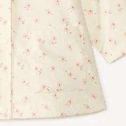 Gewatteerde parka met capuchon en bloemenprint voor babymeisjes