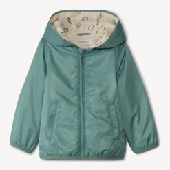 Gewatteerde ripstopparka met 50% gerecycleerd polyester voor babyjongens