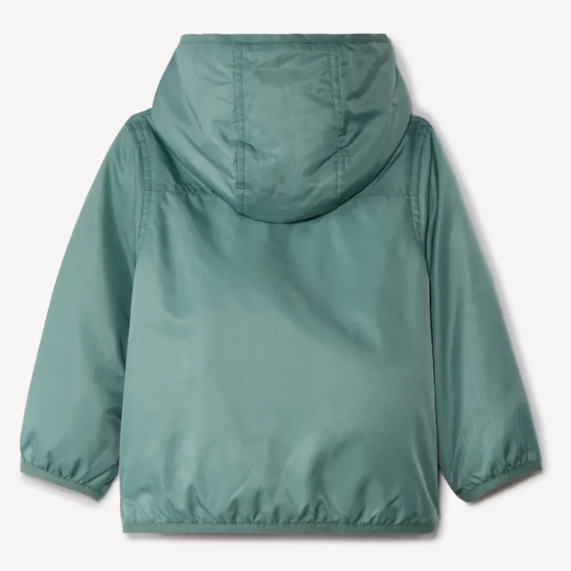 Gewatteerde ripstopparka met 50% gerecycleerd polyester voor babyjongens