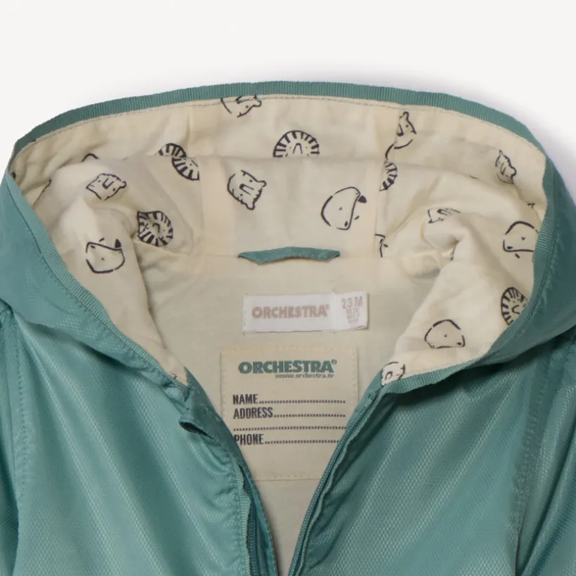 Gewatteerde ripstopparka met 50% gerecycleerd polyester voor babyjongens