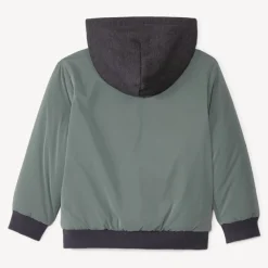 Gewatteerd pilotenjack met fleece kap jongens
