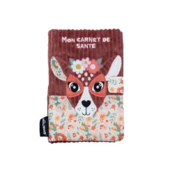 Gezondheidsboekjehoes Mélimélos la Biche in geribbelde fluweel met velcrosluiting