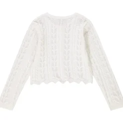 **Gilet in ajour breiwerk met steekpatronen meisjes**
