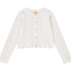 **Gilet in ajour breiwerk met steekpatronen meisjes**