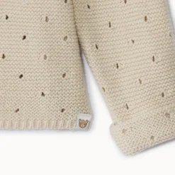 Gilet in gaasplein breimethode voor baby