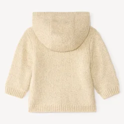 Gilet tricot met capuchon voor jongen met speelse zakken