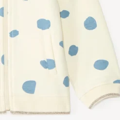 Gilet voor babymeisjes van fleece met capuchon en vlekkenprint