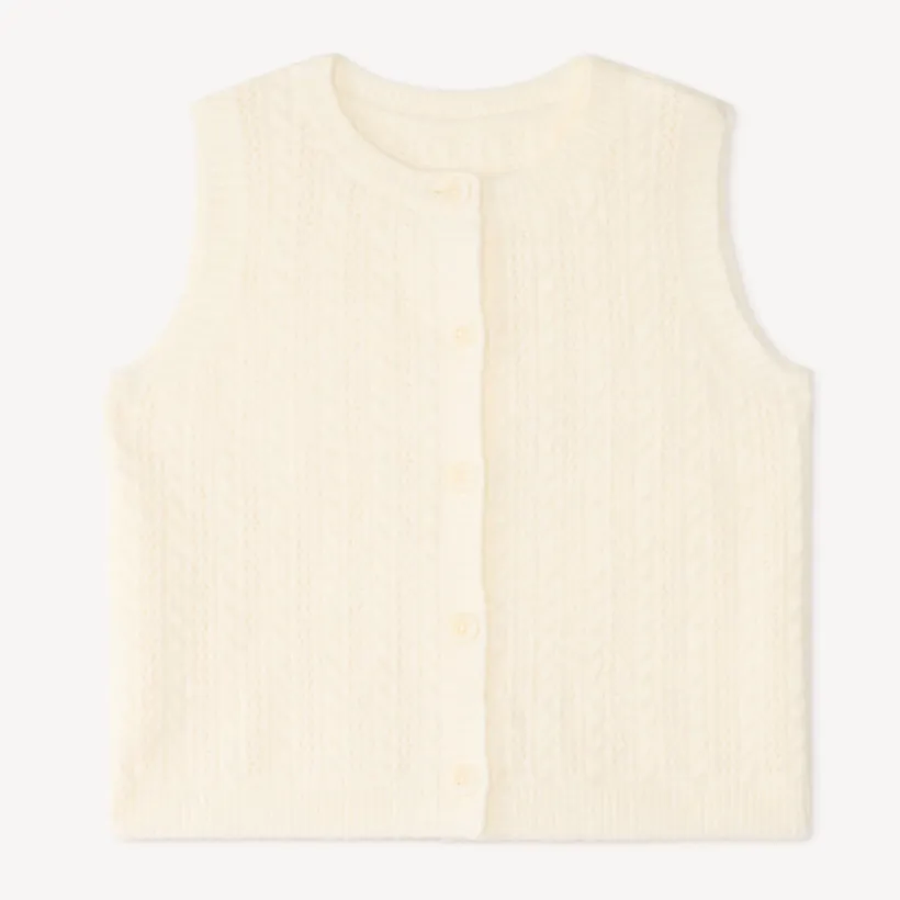 Gilet voor meisjes van fantasie brei zonder mouwen