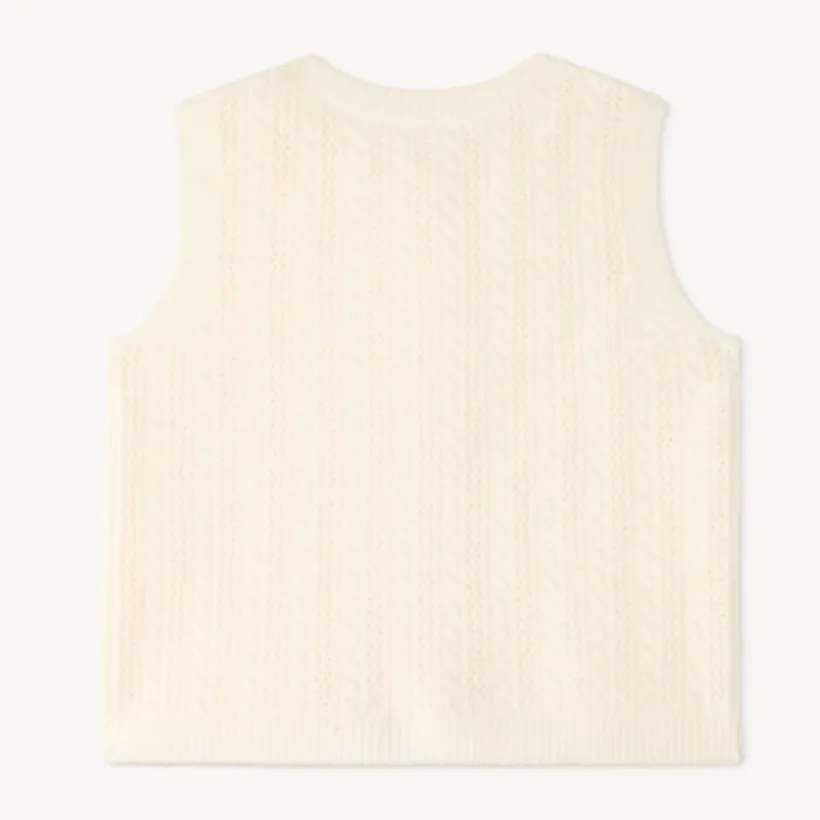 Gilet voor meisjes van fantasie brei zonder mouwen