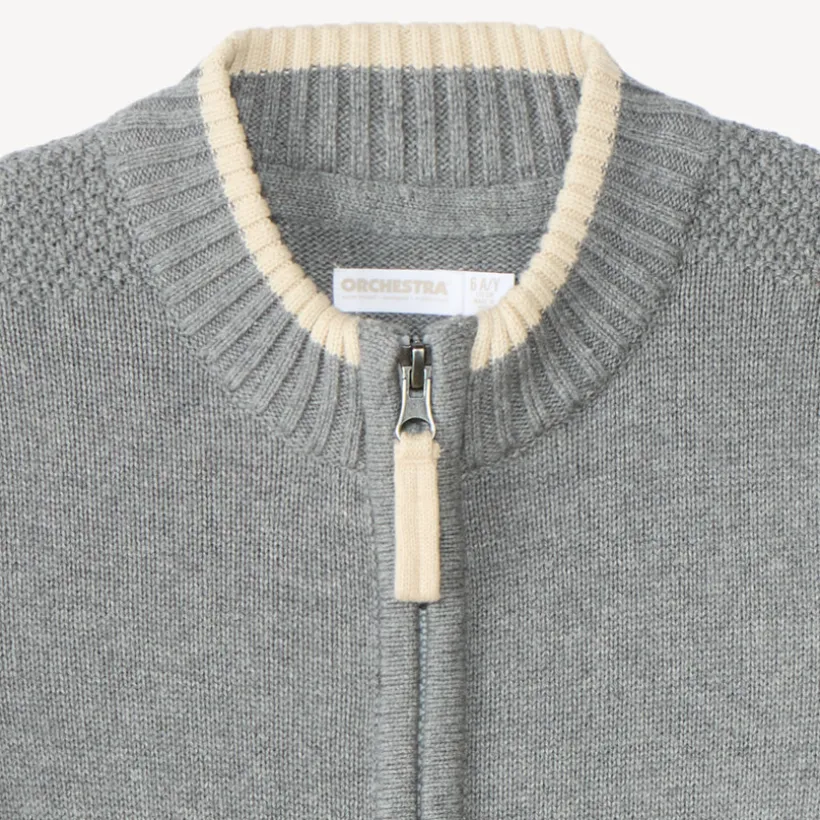 Gilet zippé en tricot garçon