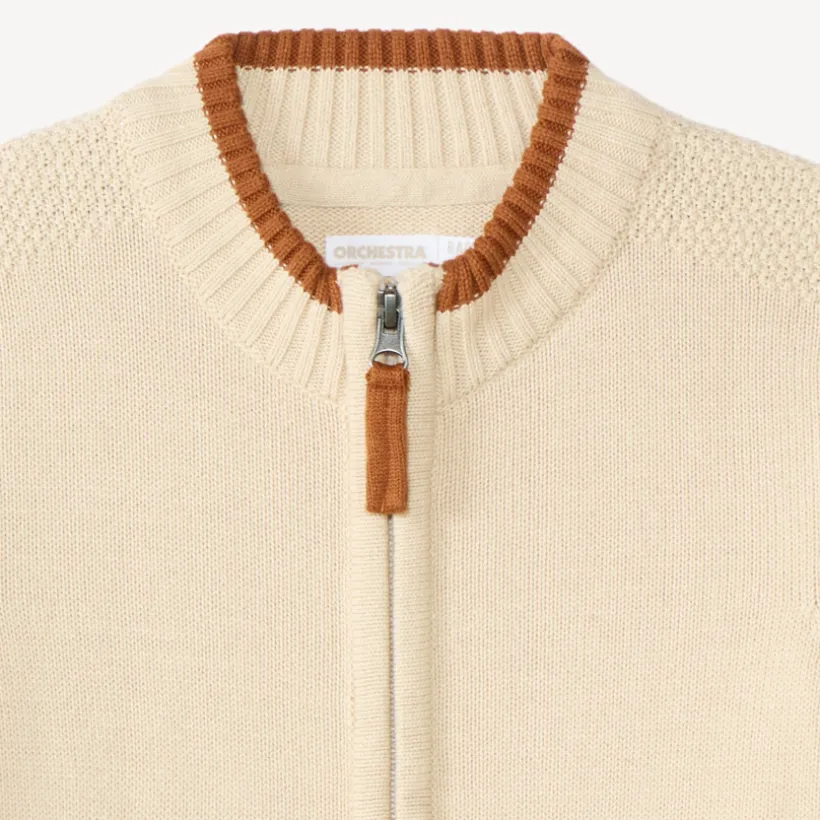 Gilet zippé en tricot garçon