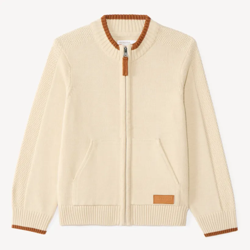 Gilet zippé en tricot garçon