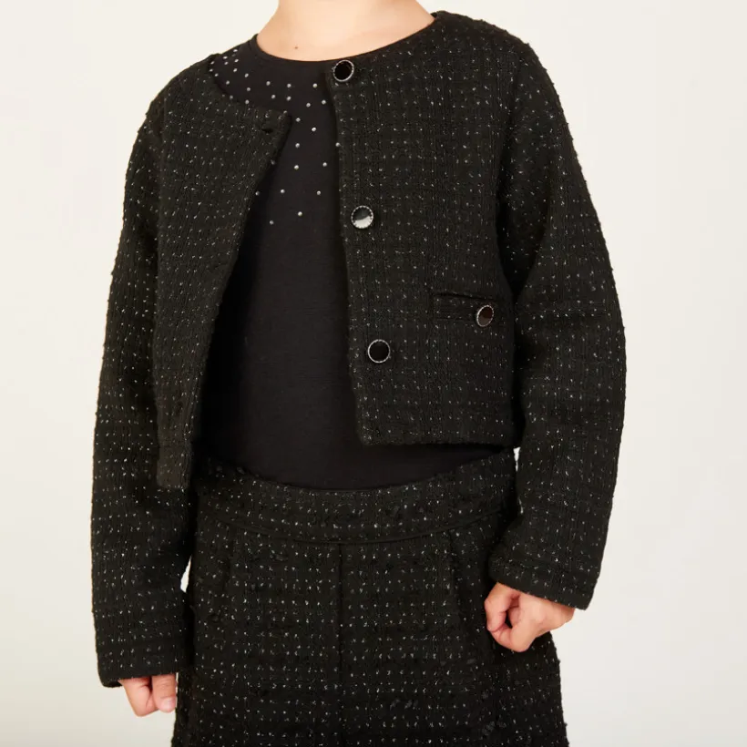 Glanzende blazer van fantasiedraad meisjes