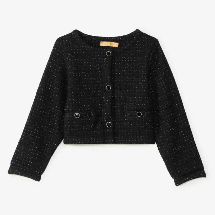Glanzende blazer van fantasiedraad meisjes