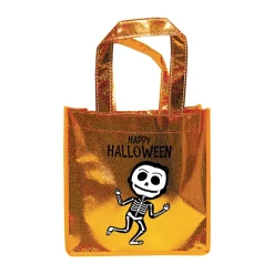 glinsterende oranje skelet snoeptas voor Halloween