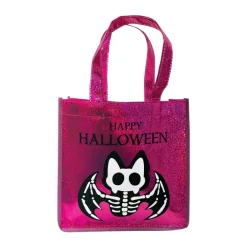 glinsterende roze vleermuissnoeptas voor Halloween