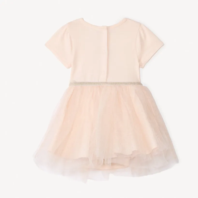 Glinsterende tule jurk met vlinder voor meisjesbaby's