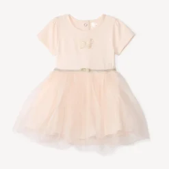 Glinsterende tule jurk met vlinder voor meisjesbaby's