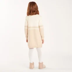 Glitterende gebreide jurk met lange mouwen voor meisjes