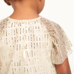 Glitterende korte mouwen feestjurk voor babymeisjes