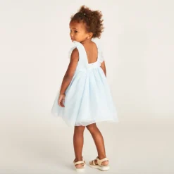 Glitterende tule jurk met vlindermouwen voor babymeisjes