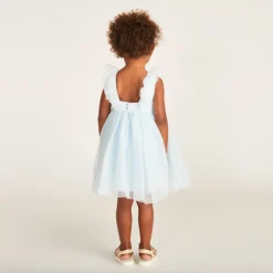 Glitterende tule jurk met vlindermouwen voor babymeisjes