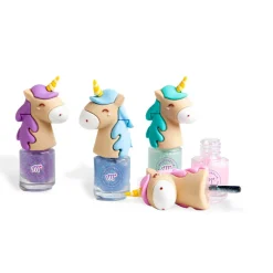 Glitternagellak met eenhoornmotief (willekeurige kleur)