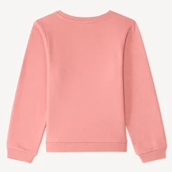 Glitter print fleece sweatshirt for girls