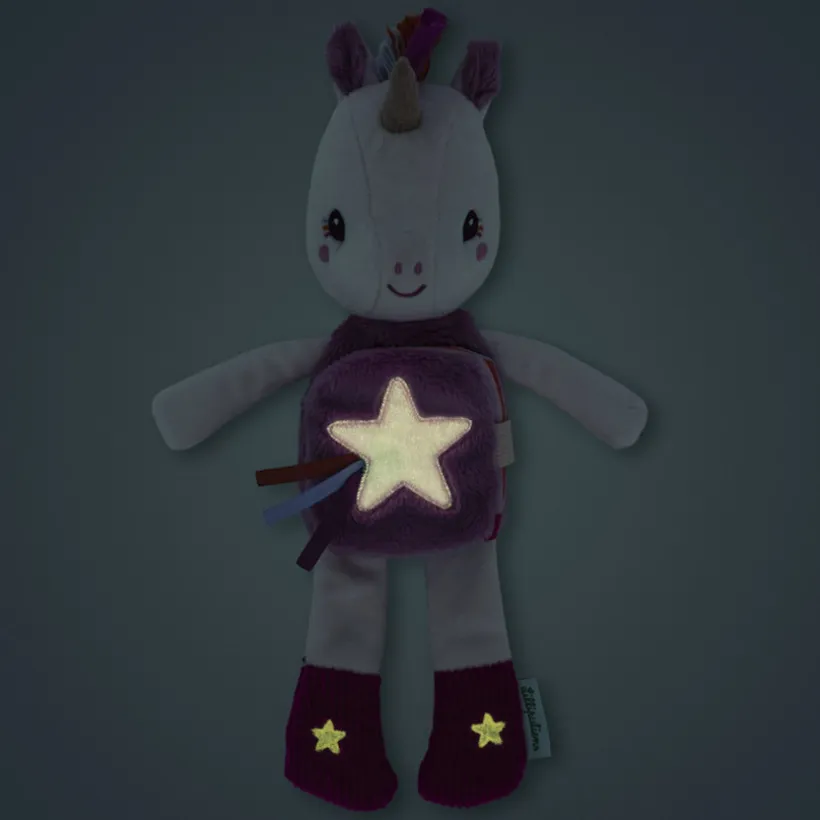 Glowknuffel met verhaaltje Lena de Eenhoorn