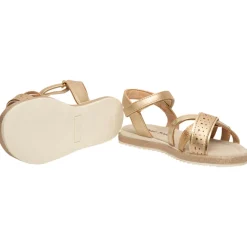 Gouden sandalen met metallic effect en hartjes meisjes
