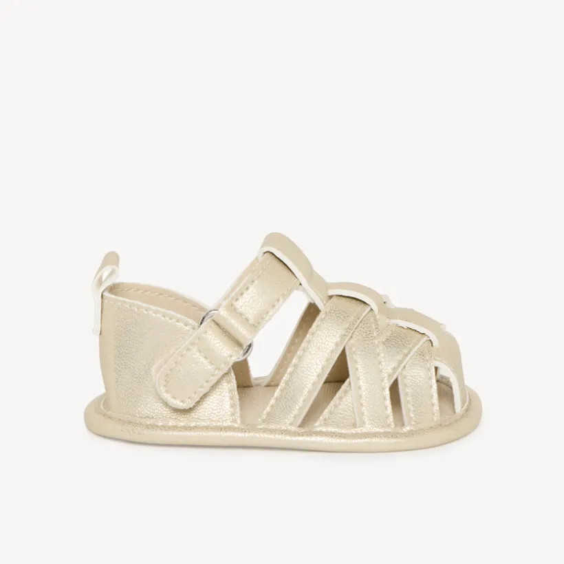 Gouden textuurband sandalen voor meisjesbaby's