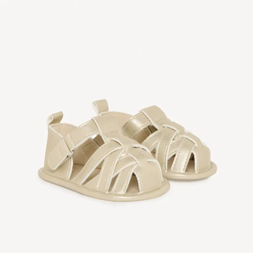 Gouden textuurband sandalen voor meisjesbaby's