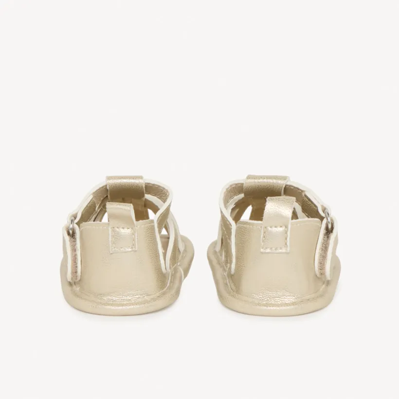 Gouden textuurband sandalen voor meisjesbaby's
