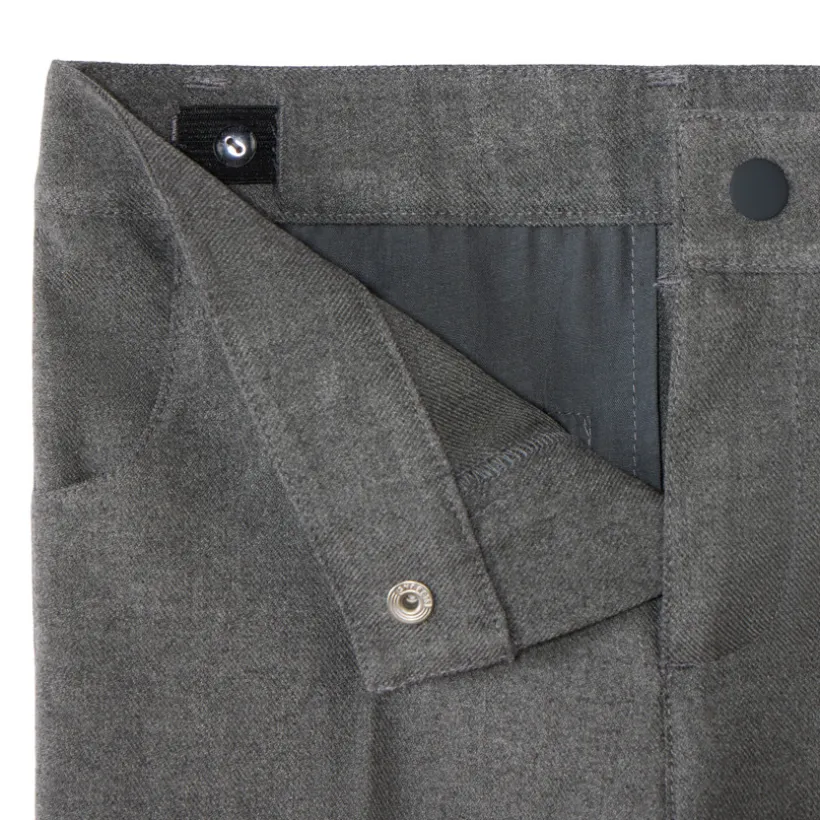Grijze broek van stof jongens met rechte pasvorm en verstelbare taille