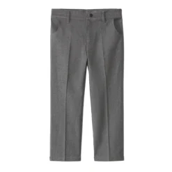 Grijze broek van stof jongens met rechte pasvorm en verstelbare taille