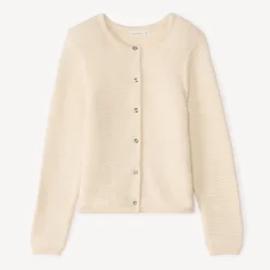 Groot gebreid vest met lurex meisjes