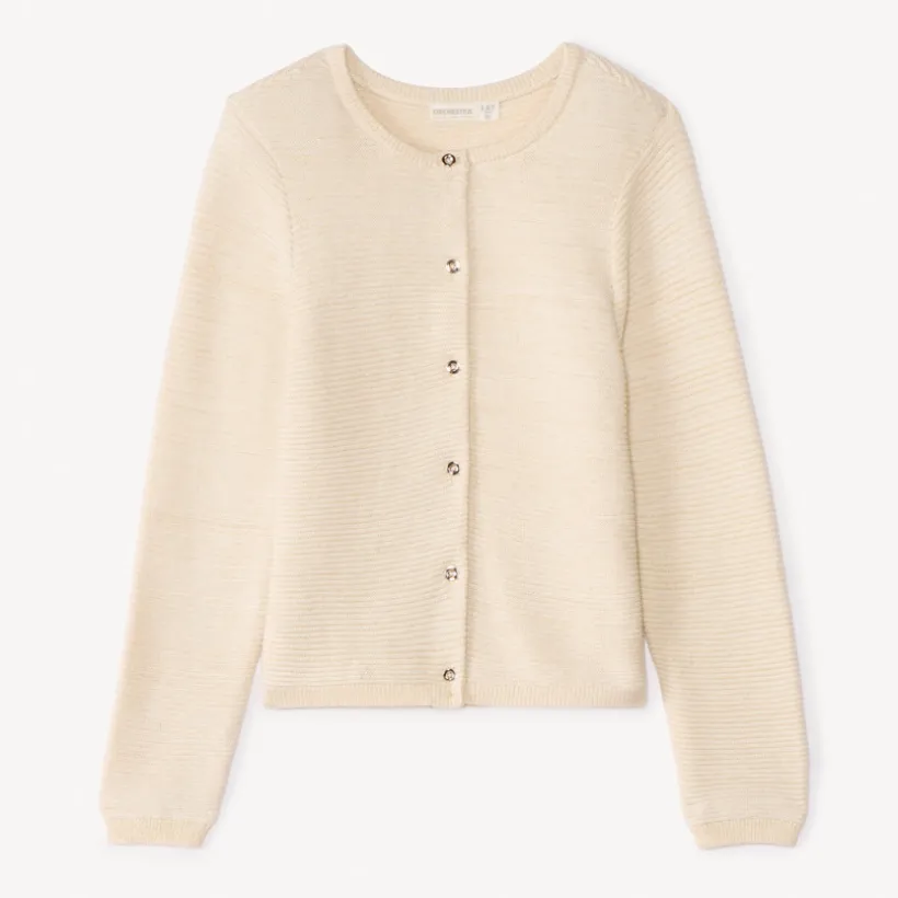 Groot gebreid vest met lurex meisjes