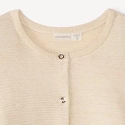Groot gebreid vest met lurex meisjes