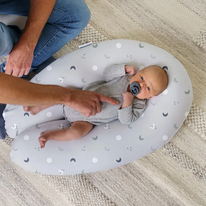 Groot multifunctioneel kussen Buddy Blue Grey Moon