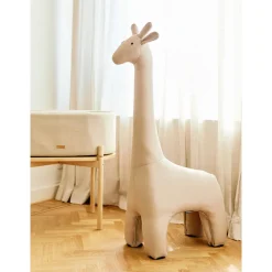 Grote knuffel Giraffe 131 cm Linnen Beige