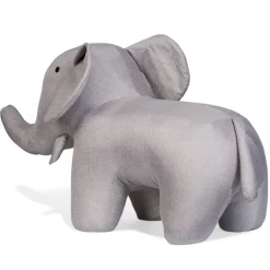 Grote knuffel Olifant 48 cm Linnen Grijs